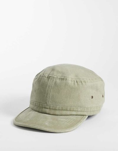 ASOS DESIGN ASOS DESIGN washed utility cap in khaki-Green