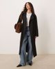 ASOS DESIGN ASOS DESIGN waterfall collar trench coat in black - 1