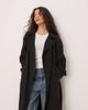 ASOS DESIGN ASOS DESIGN waterfall collar trench coat in black - 4