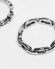 ASOS DESIGN ASOS DESIGN waterproof stainless 2 pack chain and cross ring in burnished silver - 3