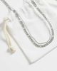 ASOS DESIGN ASOS DESIGN waterproof stainless 2 pack link and figaro chain necklace in silver - 4