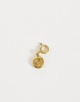 ASOS DESIGN ASOS DESIGN waterproof stainless charm in letter O in gold tone