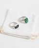 ASOS DESIGN ASOS DESIGN waterproof stainless steel 2 pack faux semi-precious ring in silver - 2