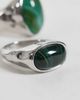 ASOS DESIGN ASOS DESIGN waterproof stainless steel 2 pack faux semi-precious ring in silver - 3