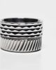 ASOS DESIGN ASOS DESIGN waterproof stainless steel 2 pack groove and faceted band ring set in silver - 2
