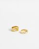 ASOS DESIGN ASOS DESIGN waterproof stainless steel 2 pack molten ring in gold - 1