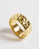 ASOS DESIGN ASOS DESIGN waterproof stainless steel 2 pack molten ring in gold - 2