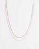 ASOS DESIGN ASOS DESIGN waterproof stainless steel 2 pack skinny chain necklaces in gold tone - 1