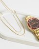 ASOS DESIGN ASOS DESIGN waterproof stainless steel 2 pack skinny chain necklaces in gold tone - 2