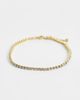 ASOS DESIGN ASOS DESIGN waterproof stainless steel anklet with crystal cupchain design in gold tone - 1
