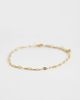 ASOS DESIGN ASOS DESIGN waterproof stainless steel anklet with paper-chain design in gold tone - 1