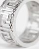 ASOS DESIGN ASOS DESIGN waterproof stainless steel band ring with greek wave cut out design in silver tone - 3