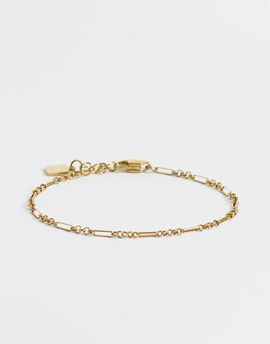 ASOS DESIGN ASOS DESIGN waterproof stainless steel bracelet with dainty chain links in gold tone