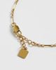 ASOS DESIGN ASOS DESIGN waterproof stainless steel bracelet with dainty chain links in gold tone - 3