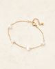 ASOS DESIGN ASOS DESIGN waterproof stainless steel chain bracelet with small faux pearls in gold tone - 2