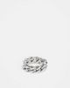 ASOS DESIGN ASOS DESIGN waterproof stainless steel chunky chain link band ring in silver - 1