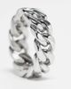 ASOS DESIGN ASOS DESIGN waterproof stainless steel chunky chain link band ring in silver - 3