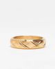 ASOS DESIGN ASOS DESIGN waterproof stainless steel cross embossed ring in gold - 2