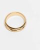 ASOS DESIGN ASOS DESIGN waterproof stainless steel cross embossed ring in gold - 3