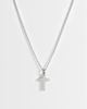 ASOS DESIGN ASOS DESIGN waterproof stainless steel cross pendant necklace in silver-Black - 1