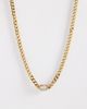 ASOS DESIGN ASOS DESIGN waterproof stainless steel cubic zirconia crystal station chain necklace in gold - 1