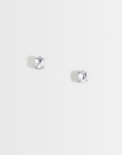ASOS DESIGN ASOS DESIGN waterproof stainless steel cubic zirconia oval stud earrings in silver