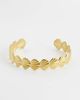 ASOS DESIGN ASOS DESIGN waterproof stainless steel cuff bracelet with shell design in gold tone-Silver - 1
