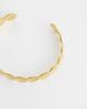 ASOS DESIGN ASOS DESIGN waterproof stainless steel cuff bracelet with shell design in gold tone-Silver - 2
