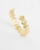 ASOS DESIGN ASOS DESIGN waterproof stainless steel cuff bracelet with shell design in gold tone-Silver - 3