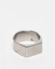 ASOS DESIGN ASOS DESIGN waterproof stainless steel cut out brushed silver signet ring in silver - 1