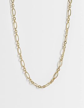 ASOS DESIGN ASOS DESIGN waterproof stainless steel dainty chain link necklace in gold tone