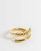 ASOS DESIGN ASOS DESIGN waterproof stainless steel double row twisted ring in gold - 1