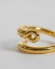 ASOS DESIGN ASOS DESIGN waterproof stainless steel double row twisted ring in gold - 2