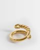 ASOS DESIGN ASOS DESIGN waterproof stainless steel double row twisted ring in gold - 3