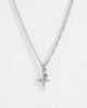 ASOS DESIGN ASOS DESIGN waterproof stainless steel double star pendant necklace in silver tone - 1