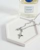 ASOS DESIGN ASOS DESIGN waterproof stainless steel double star pendant necklace in silver tone - 2