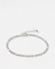 ASOS DESIGN ASOS DESIGN waterproof stainless steel figaro chain bracelet in silver - 3