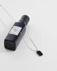 ASOS DESIGN ASOS DESIGN waterproof stainless steel flat oval inset stone pendant necklace in silver - 2