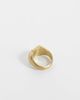 ASOS DESIGN ASOS DESIGN waterproof stainless steel flat top square signet ring in gold - 2