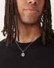 ASOS DESIGN ASOS DESIGN waterproof stainless steel greek wave pendant with semi-precious black agate s in silver - 1