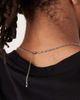 ASOS DESIGN ASOS DESIGN waterproof stainless steel greek wave pendant with semi-precious black agate s in silver - 2
