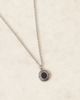 ASOS DESIGN ASOS DESIGN waterproof stainless steel greek wave pendant with semi-precious black agate s in silver - 3