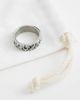 ASOS DESIGN ASOS DESIGN waterproof stainless steel grooved texture ring in antique silver - 3