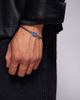 ASOS DESIGN ASOS DESIGN waterproof stainless steel half and half chain semi-precious lapis bracelet in silver - 1