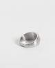ASOS DESIGN ASOS DESIGN waterproof stainless steel hexagonal signet ring in brushed silver tone - 2