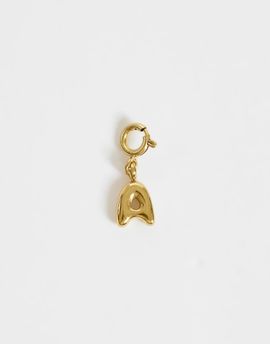 ASOS DESIGN ASOS DESIGN waterproof stainless steel interchangeable A charm in gold