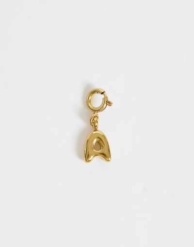 ASOS DESIGN ASOS DESIGN waterproof stainless steel interchangeable A charm in gold