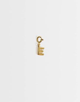 ASOS DESIGN ASOS DESIGN waterproof stainless steel interchangeable E charm in gold