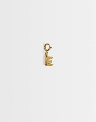 ASOS DESIGN ASOS DESIGN waterproof stainless steel interchangeable E charm in gold