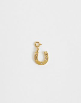 ASOS DESIGN ASOS DESIGN waterproof stainless steel interchangeable lucky horse-shoe charm in gold